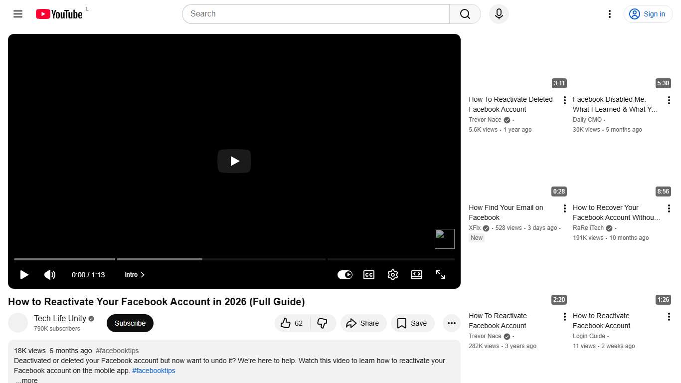 How to Reactivate Your Facebook Account in 2026 (Full Guide) - YouTube
