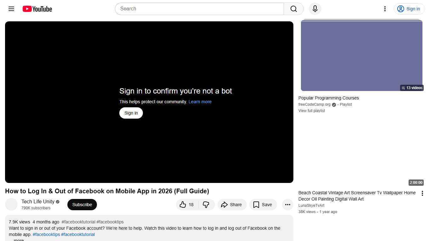 How to Log In & Out of Facebook on Mobile App in 2026 (Full Guide) - YouTube